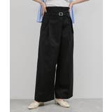 ブラック(01) | 【洗える】2WAYラップデザインパンツ | VIS 