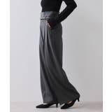 ベルトディテールタックワイドパンツ/イージーケア | VIS  | 詳細画像10 