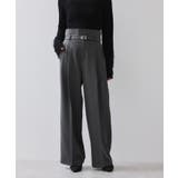 ベルトディテールタックワイドパンツ/イージーケア | VIS  | 詳細画像13 