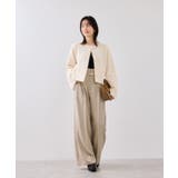 ベルトディテールタックワイドパンツ/イージーケア | VIS  | 詳細画像17 