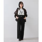 ベルトディテールタックワイドパンツ/イージーケア | VIS  | 詳細画像2 