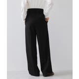 ベルトディテールタックワイドパンツ/イージーケア | VIS  | 詳細画像4 