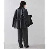 ベルトディテールタックワイドパンツ/イージーケア | VIS  | 詳細画像7 