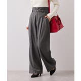 起毛ウールライク版ベルトディテールタックワイドパンツ | VIS  | 詳細画像10 