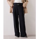 起毛ウールライク版ベルトディテールタックワイドパンツ | VIS  | 詳細画像16 