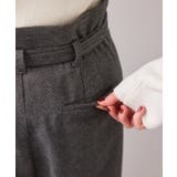 起毛ウールライク版ベルトディテールタックワイドパンツ | VIS  | 詳細画像26 