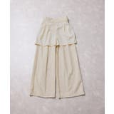 起毛ウールライク版ベルトディテールタックワイドパンツ | VIS  | 詳細画像28 