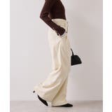 起毛ウールライク版ベルトディテールタックワイドパンツ | VIS  | 詳細画像5 