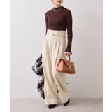 起毛ウールライク版ベルトディテールタックワイドパンツ | VIS  | 詳細画像6 