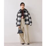 起毛ウールライク版ベルトディテールタックワイドパンツ | VIS  | 詳細画像8 