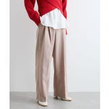 ベージュ(27) | 【新色追加】【美easy】ウーリッシュ2タックワイド スラックスパンツ【洗える】 | VIS