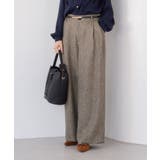 ブラウン系(23) | ツイード2タックワイドパンツ | VIS
