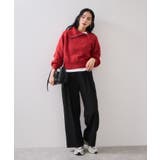 Hot Beautyツータックワイドパンツ/イージーケア | VIS  | 詳細画像11