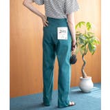 グリーンサブ(35) | ツイル&デニムストレートパンツ | VIS