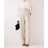 【WEB限定】美easyリネンライクベルテッドストレートパンツ イージーケア 接… | VIS  | 詳細画像3 