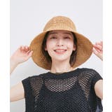 ベージュ(27) | ライン編み雑材ペーパーハット | VIS