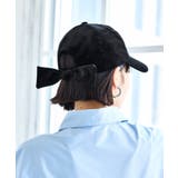 ブラック(01) | バックリボンベロアキャップ | VIS 