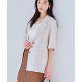 【美easy】リネンライクハーフスリーブジャケット【接触冷感/洗える】 | VIS | 詳細画像12