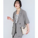 グレー(07) | 美easyリネンライクハーフスリーブダブルジャケット イージーケア 接触冷感 | VIS 