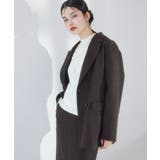 ヘリンボーンツイードベルテッドジャケット/セットアップ対応 | VIS  | 詳細画像16 