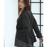 ヘリンボーンツイードベルテッドジャケット/セットアップ対応 | VIS  | 詳細画像6 