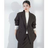 ブラウン(20) | ヘリンボーンツイードベルテッドジャケット/セットアップ対応 | VIS 