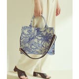 ブルー(44) | 【新色追加】【A4対応】2WAYジャングル柄トートバッグ | VIS 