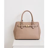 ベージュ | 【新色追加】【2WAY】フロント金具3層トートバッグ | VIS 