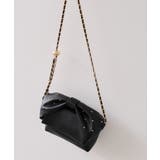 ブラック(01) | リボンハンドルチェーンショルダーバッグ/2WAY | VIS 