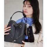 ラインストーン＆スタッズハートカットバッグ | VIS  | 詳細画像14 