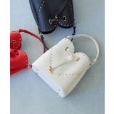 オフホワイト(15) | ラインストーン＆スタッズハートカットバッグ | VIS 