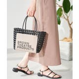 ブラック(01) | 【BROWN THEATRE PRODUCTS】ロゴラベルバスケットバッグ | VIS