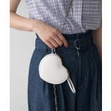 ホワイト(10) | 【6色展開】ハートポーチスマホショルダーバッグ | VIS