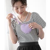 ラベンダー系(53) | 【6色展開】ハートポーチスマホショルダーバッグ | VIS