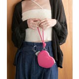 ピンク(63) | 【6色展開】ハートポーチスマホショルダーバッグ | VIS