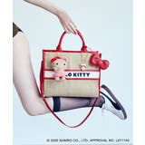 レッド系(61) | 【HELLO KITTY×VIS】日焼けデザイン ハローキティ雑材トートバッグ | VIS