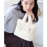 【WEB限定】ファーリボントートバッグ/2WAY | VIS | 詳細画像7