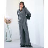 グレー(07) | 【VIS DRESS】ピンストライプレースオールインワン【洗える】 | VIS