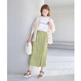 フラワープリントくるみ釦ラップスカート | ROPE' PICNIC | 詳細画像6