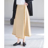 カラシ(86) | 麻混フリンジフレアスカート | ROPE' PICNIC