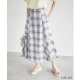 オフホワイト(15) | チェックボリュームスカート | ROPE' PICNIC