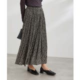 ブラック(01) | 着丈が選べるエアリープリーツスカート | ROPE' PICNIC