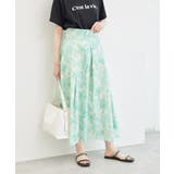 ターコイズ(49) | ハイウエスト花柄スカート | ROPE' PICNIC