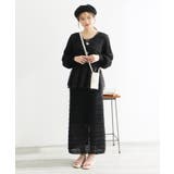 セットアップ対応/透かし編みテープヤーンIラインニットスカート | ROPE' PICNIC | 詳細画像2 