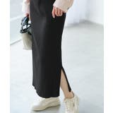 ブラック(01) | 【新色追加】小柄さん向けサイズあり/トタンテレコアイラインスカート | ROPE' PICNIC