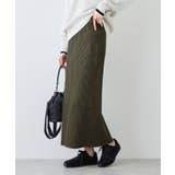 カーキー(36) | トタンテレコ Iラインリブニットスカート | ROPE' PICNIC
