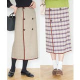 ベージュ系(28) | チェック＆無地リバーシブルスカート | ROPE' PICNIC
