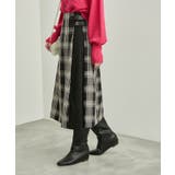 ブラック系(02) | チェックコンビキルトスカート | ROPE' PICNIC