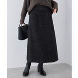 ブラック(01) | スパンコールツイードスカート | ROPE' PICNIC