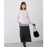 【3サイズ展開】裏起毛ボンディングジョーゼットアイラインスカート | ROPE' PICNIC | 詳細画像2